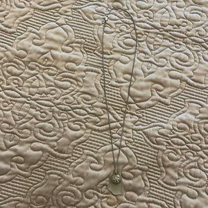 Custom Sand Dollar Necklace With White Sapphires